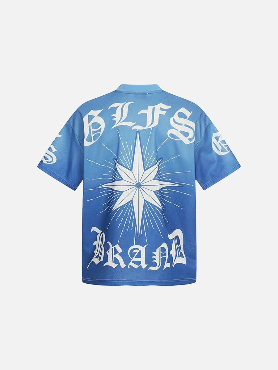 DAXUEN Loose-fitting short-sleeved jersey top with graphic design