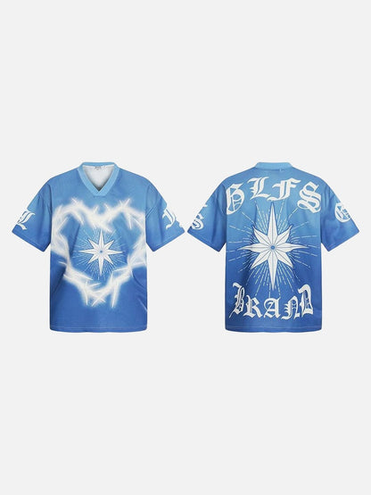 DAXUEN Loose-fitting short-sleeved jersey top with graphic design