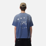 DAXUEN Oversized short-sleeve gradient t-shirt with star graphics