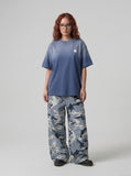 DAXUEN Gradient Star Graphic Oversized T-Shirt | DAXUEN — model photo