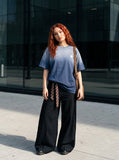 DAXUEN Gradient Star Graphic Oversized T-Shirt | DAXUEN — model photo