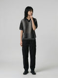 DAXUEN Gradient stripe short sleeve knit top — model photo