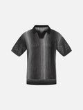 DAXUEN Gradient stripe short sleeve knit top