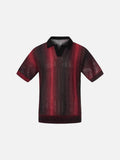 DAXUEN Gradient stripe short sleeve knit top