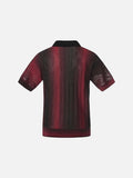 DAXUEN Gradient striped knitted polo shirt