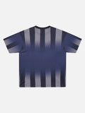 DAXUEN Gradient striped short-sleeved t-shirt with logo
