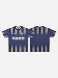 DAXUEN Gradient striped short-sleeved t-shirt with logo