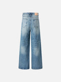 DAXUEN Light blue wide-leg denim jeans with gradient wash
