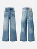 DAXUEN Light blue wide-leg denim jeans with gradient wash