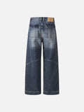 DAXUEN Gradient wide-leg denim jeans with multi-panel construction