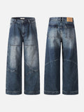 DAXUEN Gradient wide-leg denim jeans with multi-panel construction
