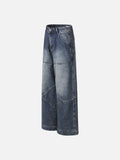 DAXUEN Gradient wide-leg denim jeans with multi-panel construction
