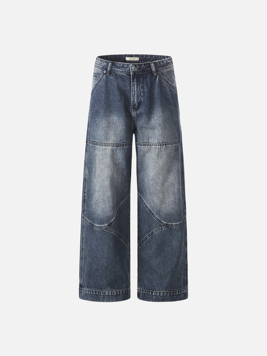 DAXUEN Gradient wide-leg denim jeans with multi-panel construction