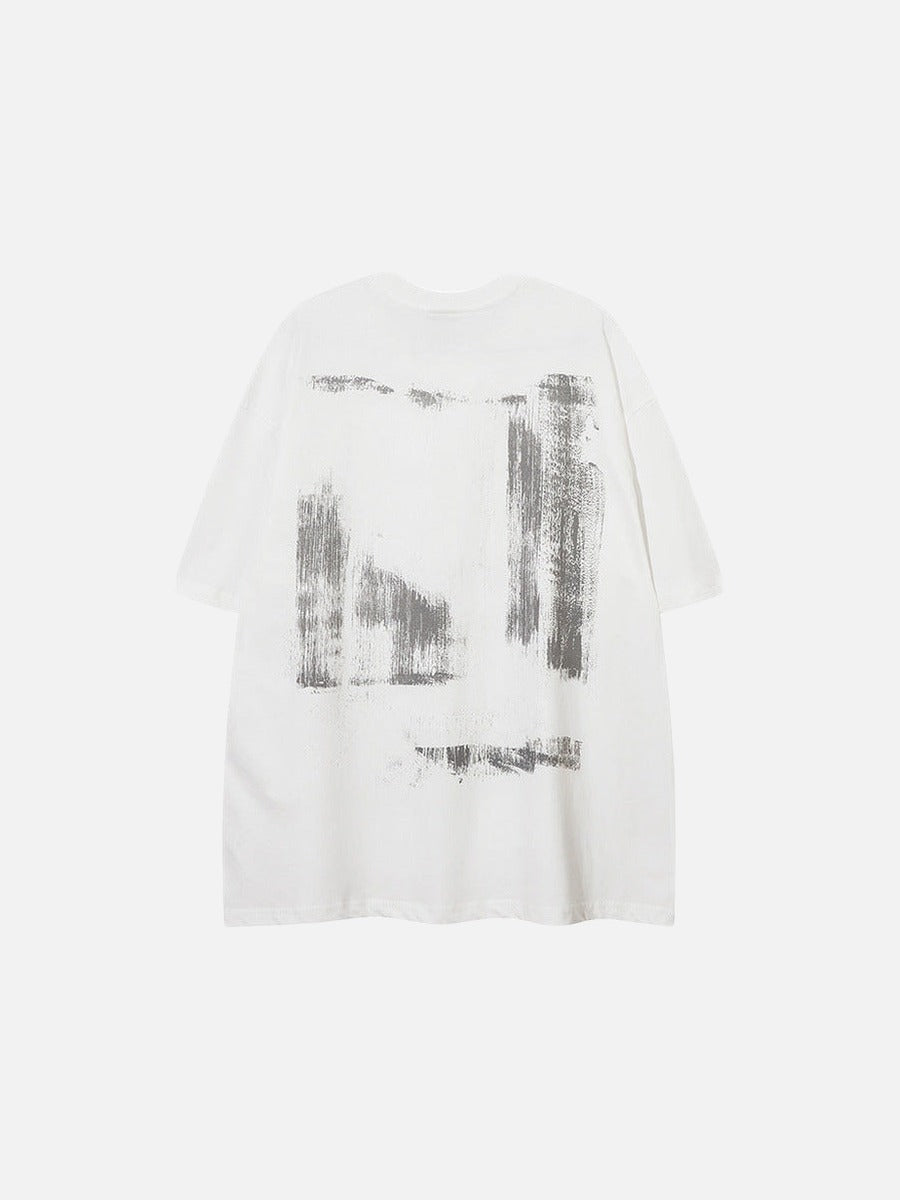 DAXUEN Oversized short-sleeved crew neck t-shirt with graphic design