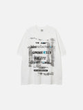 DAXUEN Oversized short-sleeved crew neck t-shirt with graphic design