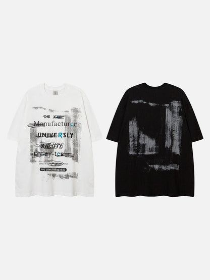 DAXUEN Oversized short-sleeved crew neck t-shirt with graphic design