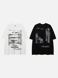 DAXUEN Oversized short-sleeved crew neck t-shirt with graphic design