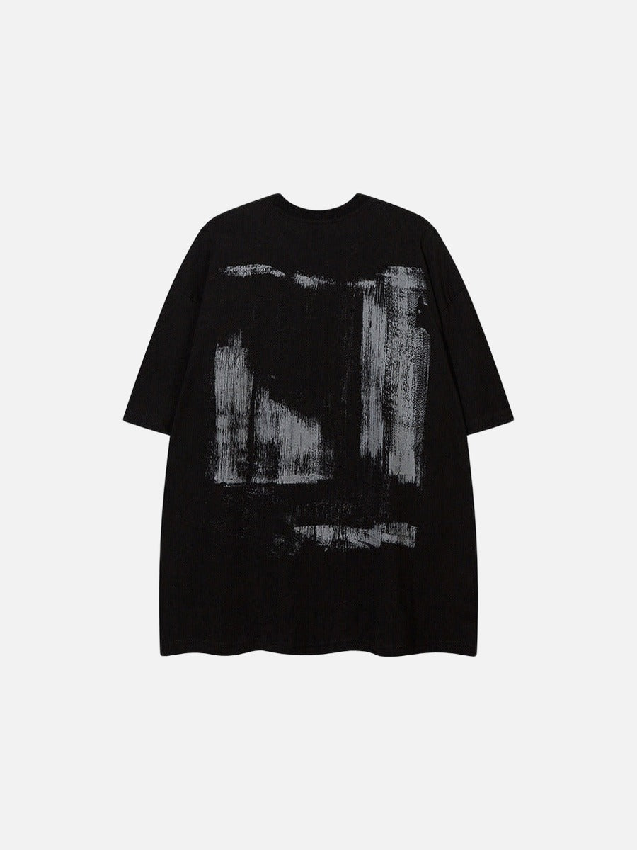 DAXUEN Oversized short-sleeved crew neck t-shirt with graphic design