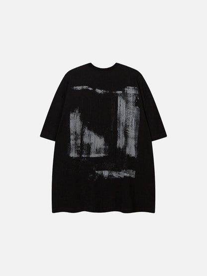 DAXUEN Oversized short-sleeved crew neck t-shirt with graphic design