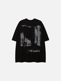 DAXUEN Oversized short-sleeved crew neck t-shirt with graphic design
