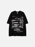 DAXUEN Oversized short-sleeved crew neck t-shirt with graphic design