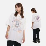 DAXUEN Oversized T-shirt with graffiti print