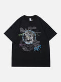 DAXUEN Oversized T-shirt with graffiti print