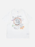 DAXUEN Oversized T-shirt with graffiti print