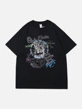 DAXUEN Oversized T-shirt with graffiti print