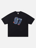 DAXUEN Oversized short-sleeve T-shirt with graphic and embroidery