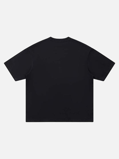 DAXUEN Oversized short-sleeve T-shirt with graphic and embroidery