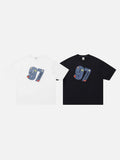 DAXUEN Oversized short-sleeve T-shirt with graphic and embroidery