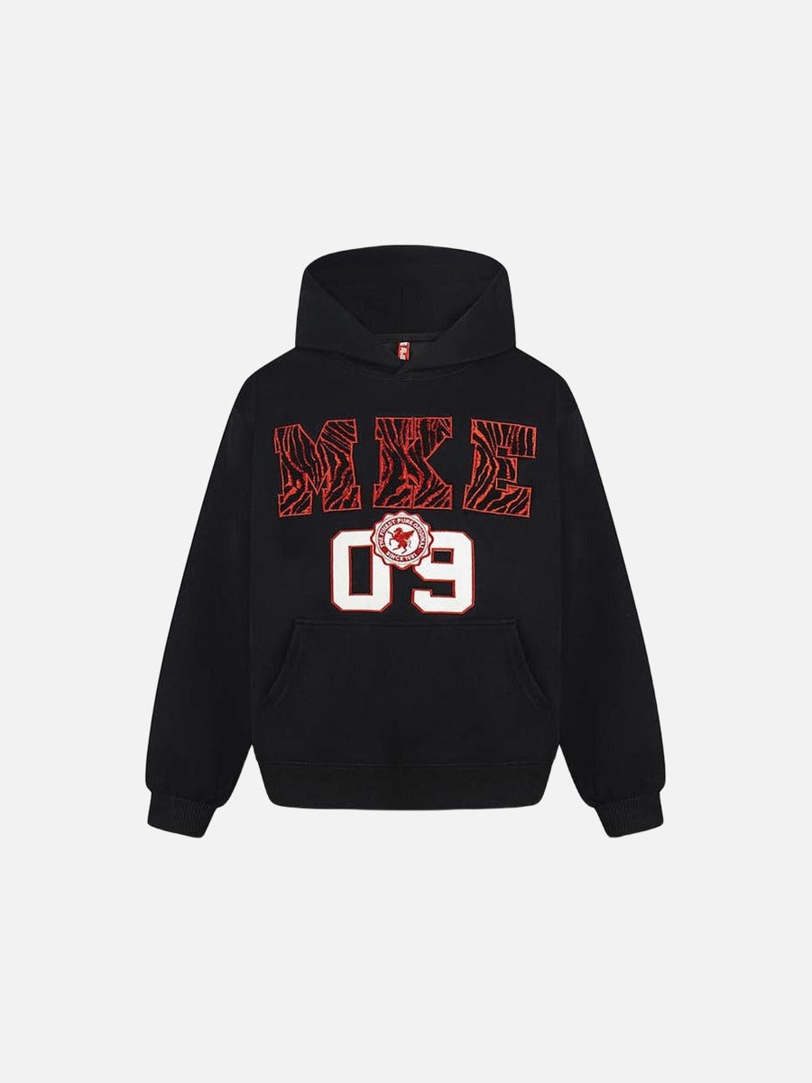 DAXUEN Pullover hoodie with graphic text and kangaroo pocket