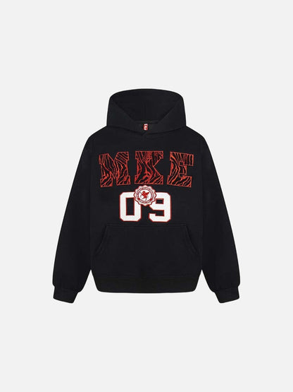 DAXUEN Pullover hoodie with graphic text and kangaroo pocket