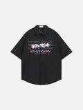 DAXUEN Short-sleeved button-up shirt with graphic print