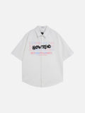 DAXUEN Short-sleeved button-up shirt with graphic print