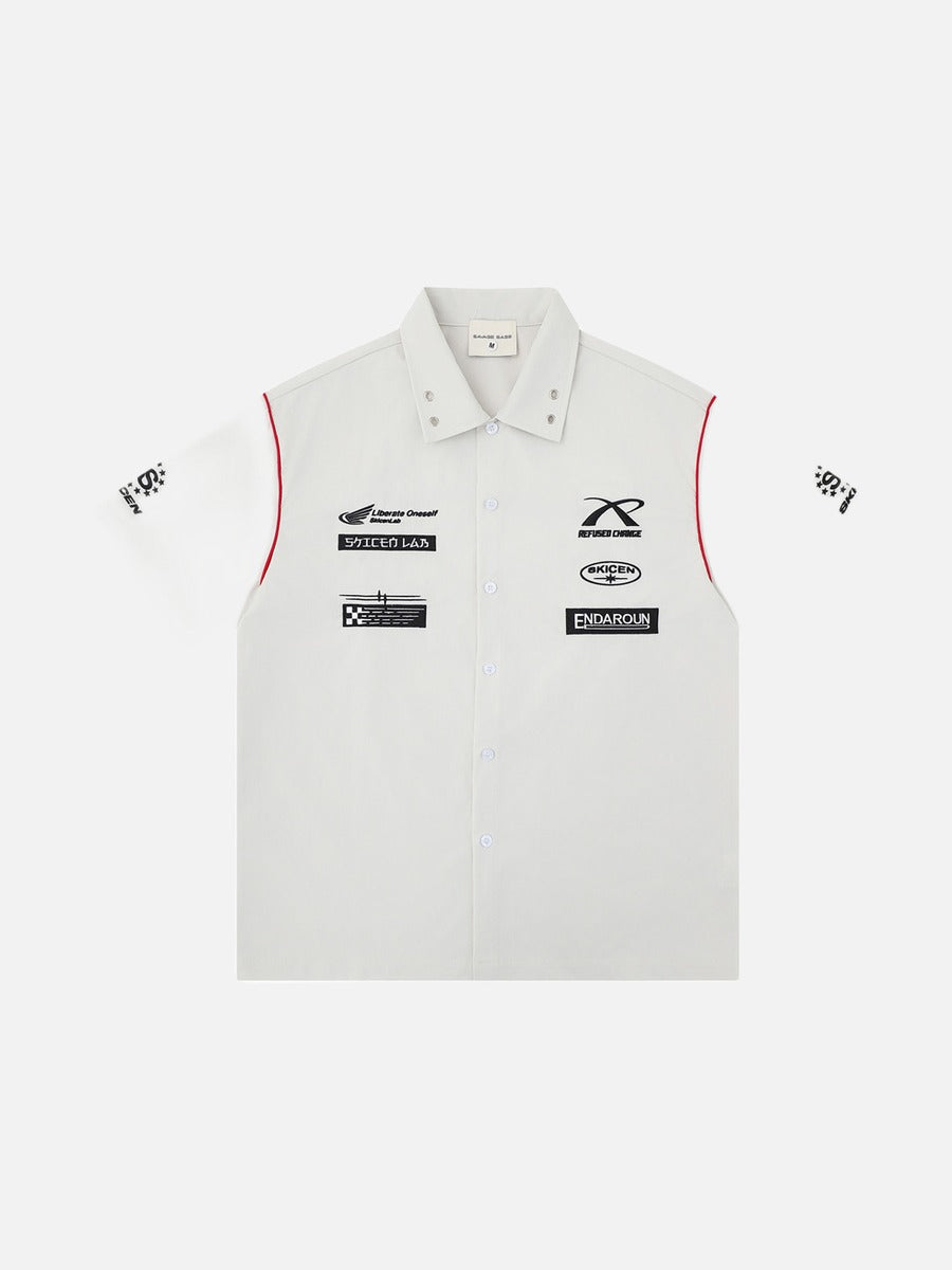 DAXUEN Short-sleeved button-up shirt with graphic prints