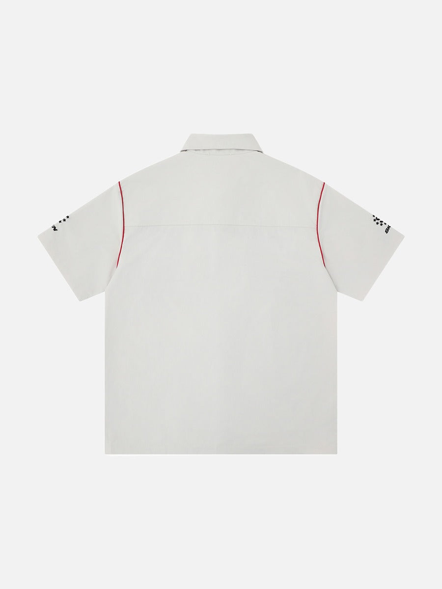 DAXUEN Short-sleeved button-up shirt with graphic prints