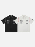 DAXUEN Short-sleeved button-up shirt with graphic prints