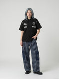 DAXUEN Short-sleeved button-up shirt with graphic prints — model photo