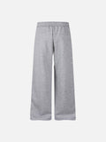 DAXUEN grey and black wide-leg sweatpants with bold cross graphic