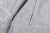 DAXUEN grey and black wide-leg sweatpants with bold cross graphic
