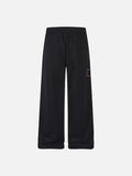DAXUEN grey and black wide-leg sweatpants with bold cross graphic