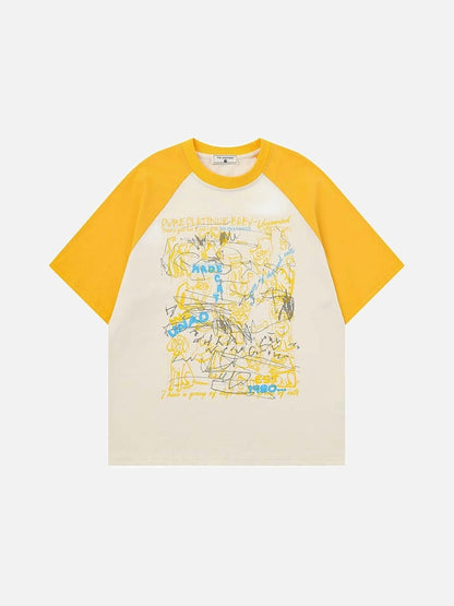 DAXUEN Graphic T-shirt with dog and cat illustrations