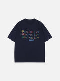 DAXUEN Flecked fabric t-shirt with embroidered graphic