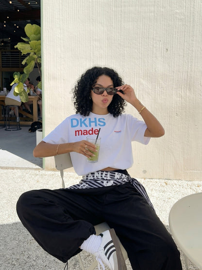DAXUEN DAXUEN Graphic-Heavy Relaxed Fit T-Shirt — model photo