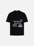 DAXUEN Short-sleeve Henley T-shirt with graphic design
