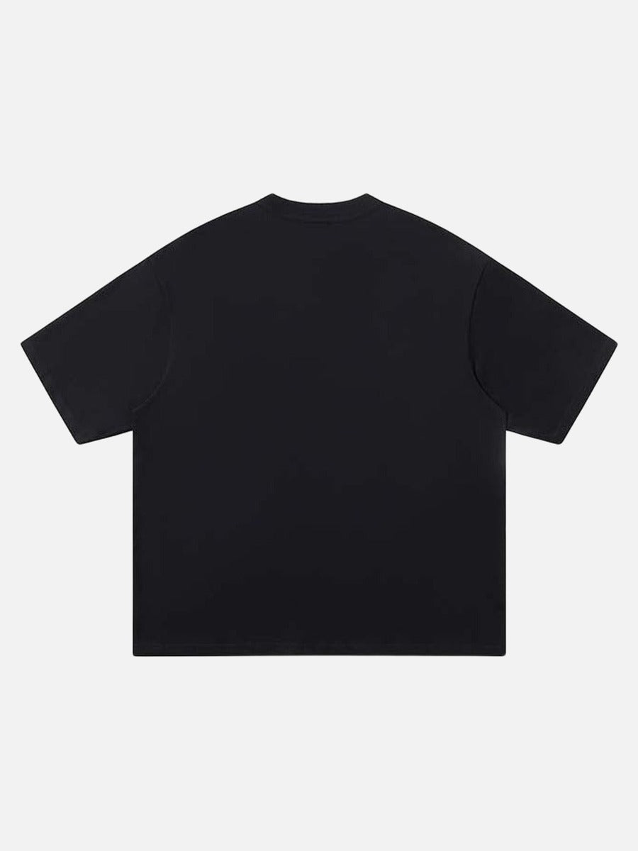 DAXUEN Oversized graphic t-shirt in black grey and maroon