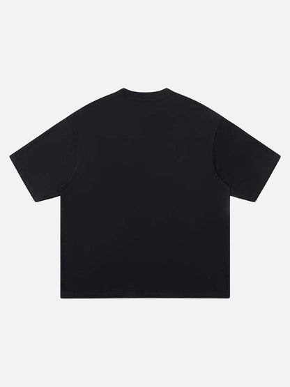 DAXUEN Oversized graphic t-shirt in black grey and maroon