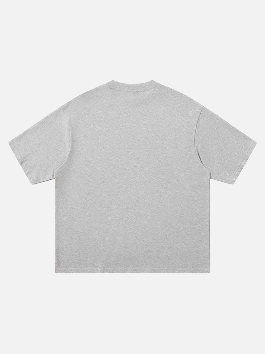 DAXUEN Oversized graphic t-shirt in black grey and maroon
